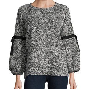 Karl Lagerfeld Paris Tie Puff Sleeve Knit Top XS